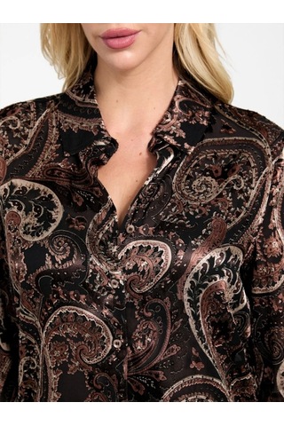 Guess Clarisse Kadın Çok Renkli Relaxed Fit Gömlek W5bh78w2770-p1wt Çok Renkli