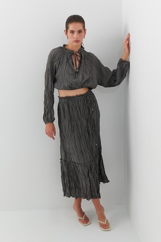 Kraş Dokulu Etek Takım Antrasit Antrasit