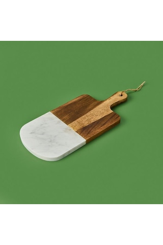 Evidea Kitchen Akasya Sunum Tahtası - Kahverengi / Beyaz- 33x15 Cm Kahverengi / Beyaz