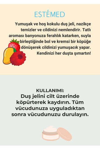 Estemed Duş Jölesi & Shower Jelly Mango 400ml Mango