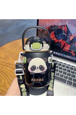 Jian Fan Panda Saman Büyük Kapasiteli Büyük Göbek Yalıtım Kabısiyah siyah