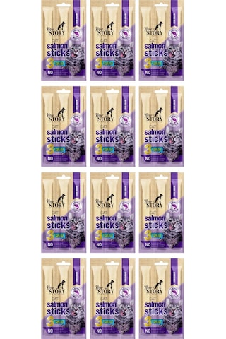 Cat Salmon Stick 12 Adet 3x5gr. Somonlu, Çubuk, Kedi Ödül Maması