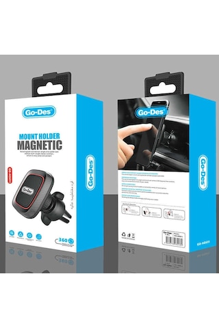 Go Des GD-HD611 Magnetik Araç İçi Telefon Tutucu Izgara Havalandırma Tasarım - ZORE-221156