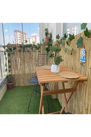 1 Metre X 7 Metre Doğal Hasır Kamış Bahçe Çiti Gölgelik