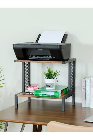 Yazıcı Sehpası - Ceviz Tekerli 45x30