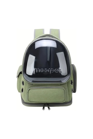 Elmpaly Yeşil Şeffaf Kedi Sırt Çantası Küçük Köpekler İçin Seyahat Taşıma Çantası
