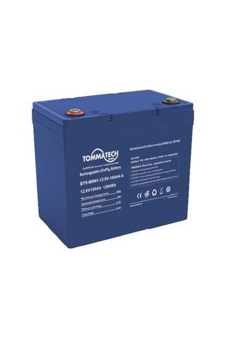 Tommatech Marine 12.8 V 100 Ah Lifepo4 Abs+pc Kasa Lityum Batarya