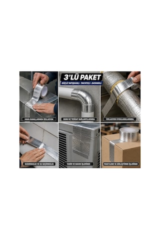 Piton Alüminyum Folyo Bant Takviyeli 45 Mm X 20 Mt İzolasyon Tamir Ve Sızdırmazlık Bandı
