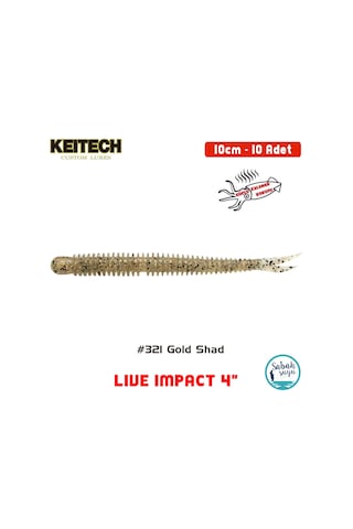 Keitech Live İmpact 10cm 4" 321 Gold Shad Kokulu Silikon Balık
