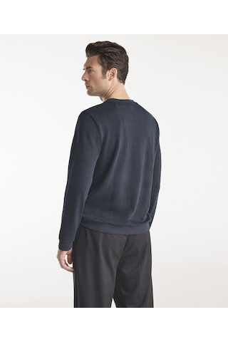 Yargıcı Bisiklet Yaka Uzun Kollu Sweatshirt Lacivert