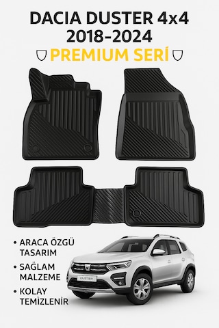 Dacia Duster 4x4 3d Oto Paspas Ve Bagaj Havuzu İkili Set
