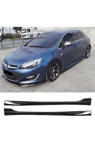 Opel Astra J Sedan Opc Yan Marşpiyel Seti Mat Siyah Plastik 2 Adet 2009-2015