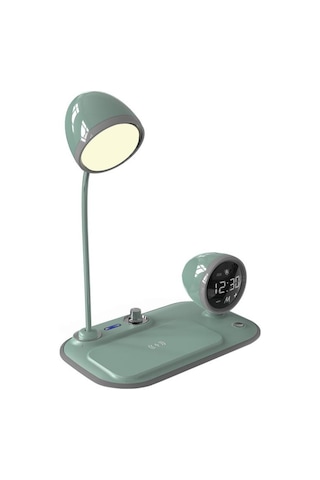 S-link Sl-cw21 Yeşil Telefon Uyumlu Fast Şarj 15w Ayarlanabilir Led Işıklı Masa Lambası Yeşil