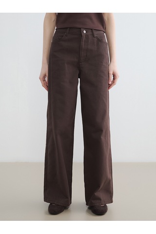 Lcw Modest Kahverengi Regular Fit Geniş Paça Kadın Pantolon