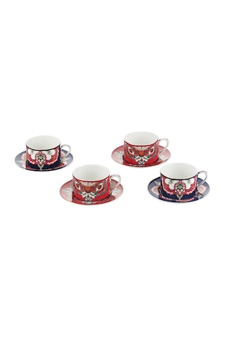 Lucky Art Etro Bone 4lu Çay Fincani Seti 180cc Lyhd 783 çok renkli