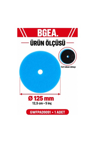 Bgea Yumuşak Açık Mavi Sünger 5 İnç 125 Mm