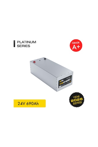 Werer Energy 24V 690Ah LiFePO4 Platinum Series Bluetooth'lu Lityum Demir Fosfat Akü