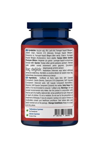 One Up Koenzim Q10 Alfa Lipoik Asit Kompleks 60 Yumuşak Kapsül