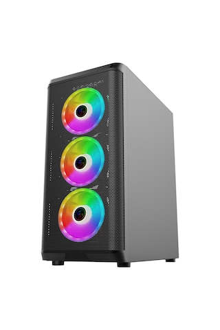Gametech Wolf 4 x120 MM Rainbow Fanlı Oyuncu Bilgisayar Kasası
