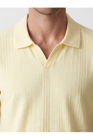 Lcwaıkıkı Classic Sarı Polo Yaka Strüktürlü Erkek Tişört