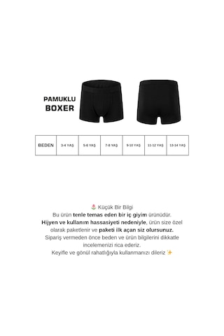 Freemen Erkek Çocuk Pamuklu Slim Fit Nefes Alan Boxer 10 Lu Paket-376 Antrasit