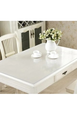 20 Metre X 90cm 1 Top Şeffaf Pvc Masa Örtüsü 1,4mm Masa Sehba Koruyucusu Saydam Şeffaf