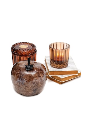 Dekoratif Amber Apple Heykel 16 Cm Diğer