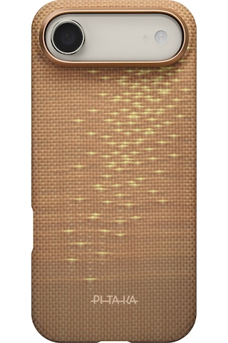 Apple Uyumlu iPhone 17 Air Kılıf M-safeli Aramid Fiber Pitaka Glints Of Gold Ultra Slim Serisi Kapak Gold Gold
