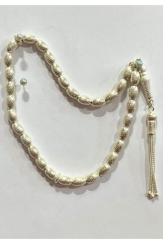 Tespih Vizyon İşlemeli Gümüş Tespih F16002098