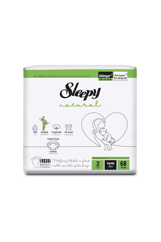 Sleepy Natural Bebek Bezi 2 Numara Mini 2'li Jumbo 272 Adet 4'lü