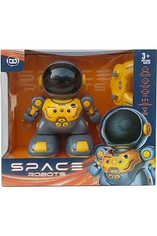 Pasifik Toys Uzaktan Kumandalı Işıklı Ve Müzikli Astronot Robot 1516c Gri - Sarı