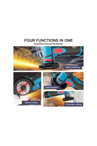 Pazly 12v Taşınabilir Şarj Edilebilir Açılı Taşlama Makinesi - Seramik, Karo, Ahşap İçin 2 Disk Hediye