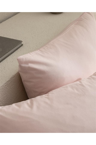 Madame Coco Manon %100 Pamuk Ranforce Düz 2'li Yastık Kılıfı Seti - Açık Pudra Çok Renkli