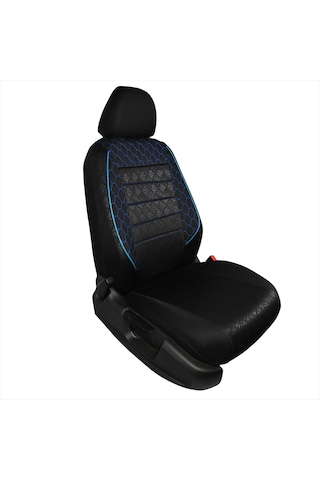 Gof Plus Serisi Universal Oto Koltuk Kılıfı Siyah-Mavi Dikişli