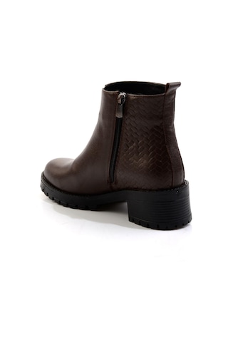 Bambi Kahve Kahve Hakiki Deri Kadın Bot & Bootie K02531230203 Kahve