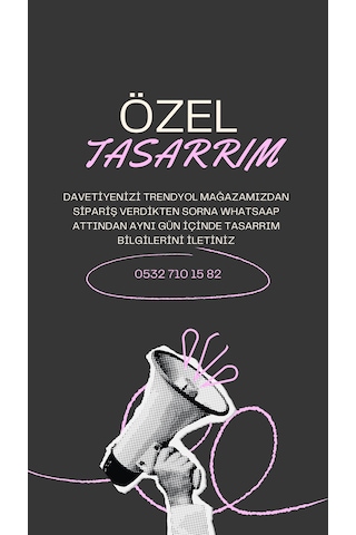 Düğün Kına Nişan Organizasyon Davetiyesi Baskılı