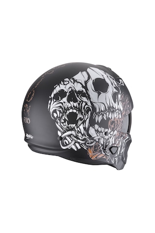 Scorpion Exo Combat 2 Genesis Modüler Motosiklet Kaskı Mat Siyah Beyaz Altın