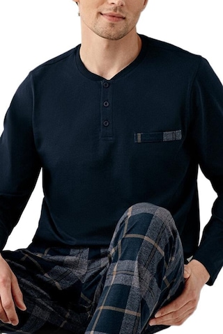 Arnetta %100 Pamuk 3507 Uzun Kol Erkek Pijama Takımı Navy Lacivert
