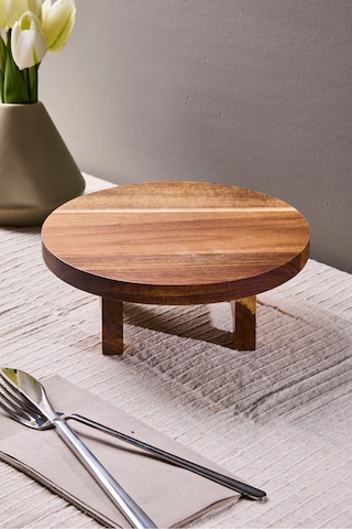 Morry Akasya Ayaklı Sunumluk 20 Cm Bambu Bambu