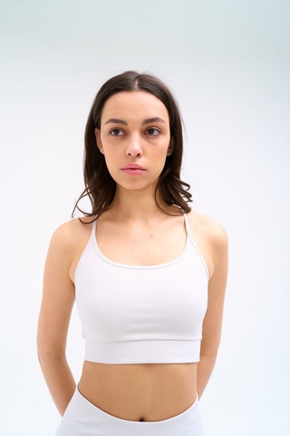 Normal People Leya - Spor Bra Activefit Kumaş Gri