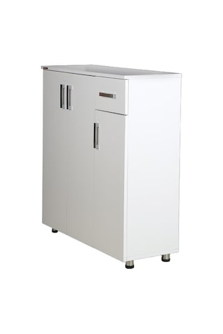 Ayakkabılık Beyaz Çok Amaç Model Parlak Beyaz Hard Suntalem Demonte 5raf 1çekmece 3kapak El Yapım Beyaz