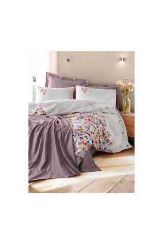 Cotton Box Vivid Çift Kişilik Pikeli Nevresim Takımı Flurry Lila