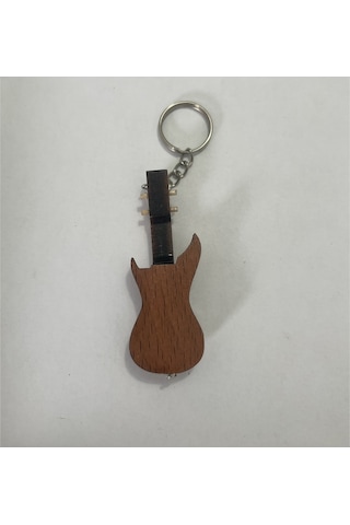Basgitar Ahşap El Yapımı Minyatür Anahtarlık Müzik Aleti Araba Süsü