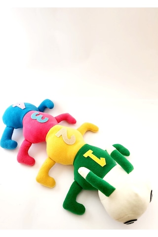 Joytoytr Peluş Tırtıl Oyuncak 60 Cm Tatlı Oyun Arkadaşı İle Sayıları Öğreniyorum Yerli Üretim Beyaz - Mavi - Turuncu - Sarı