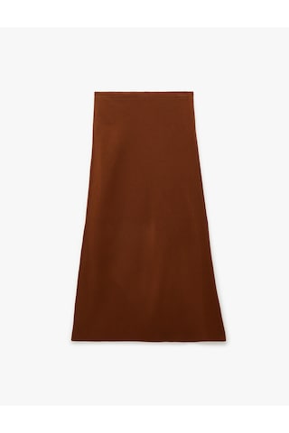 Koton Standart Bel A Kesim Uzun Triko Etek Kahverengi 6sak70004ht Kahve