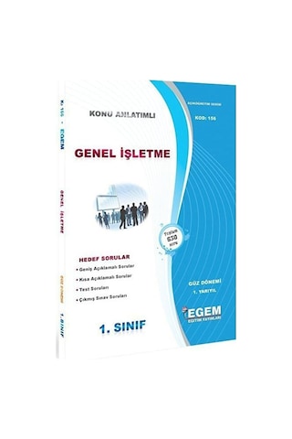 Aöf 1. Sınıf Genel İşletme Güz Dönemi 1. Yarıyıl Konu Anlatımlı Soru Bankası