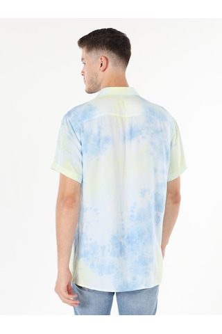Colin's Regular Fit Shirt Neck Baskılı Mavi Erkek Kısa Kol Gömlek CL1059262_Q1.V1_BLE Mavi