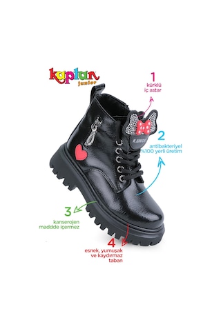 Kaptan Junior Kız Çocuk Botu Pvtk 550 Siyah