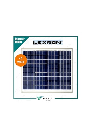 Lexron 42 Watt 12V Polikristal Güneş Paneli Lexron
