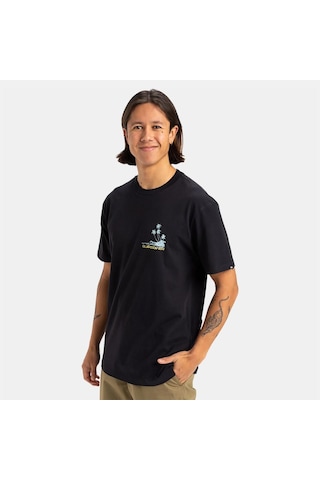 Quiksilver Eqyzt08057-kvj0 Palm Lines Ss Erkek Spor Tişört Siyah